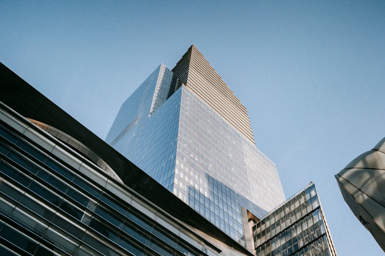 Modern glass building facade